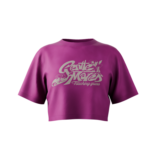 Crop top Touching Grass rose