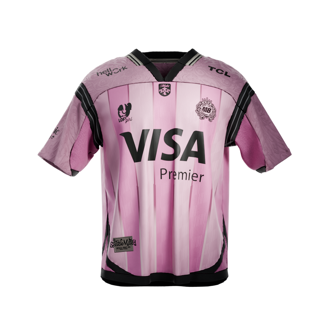 MAILLOT OFFICIEL GENTLE MATES 2026 ROSE - Customisé
