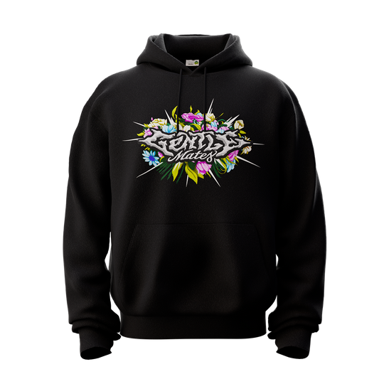 Hoodie flowers logo noir