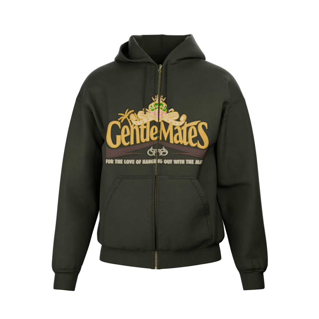 Hoodie Hanging Out zippé vert