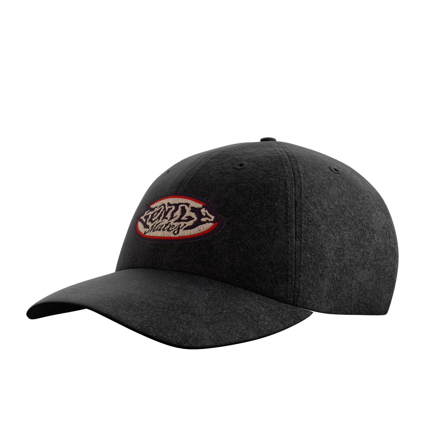 Casquette patch Gentle Mates noire délavée