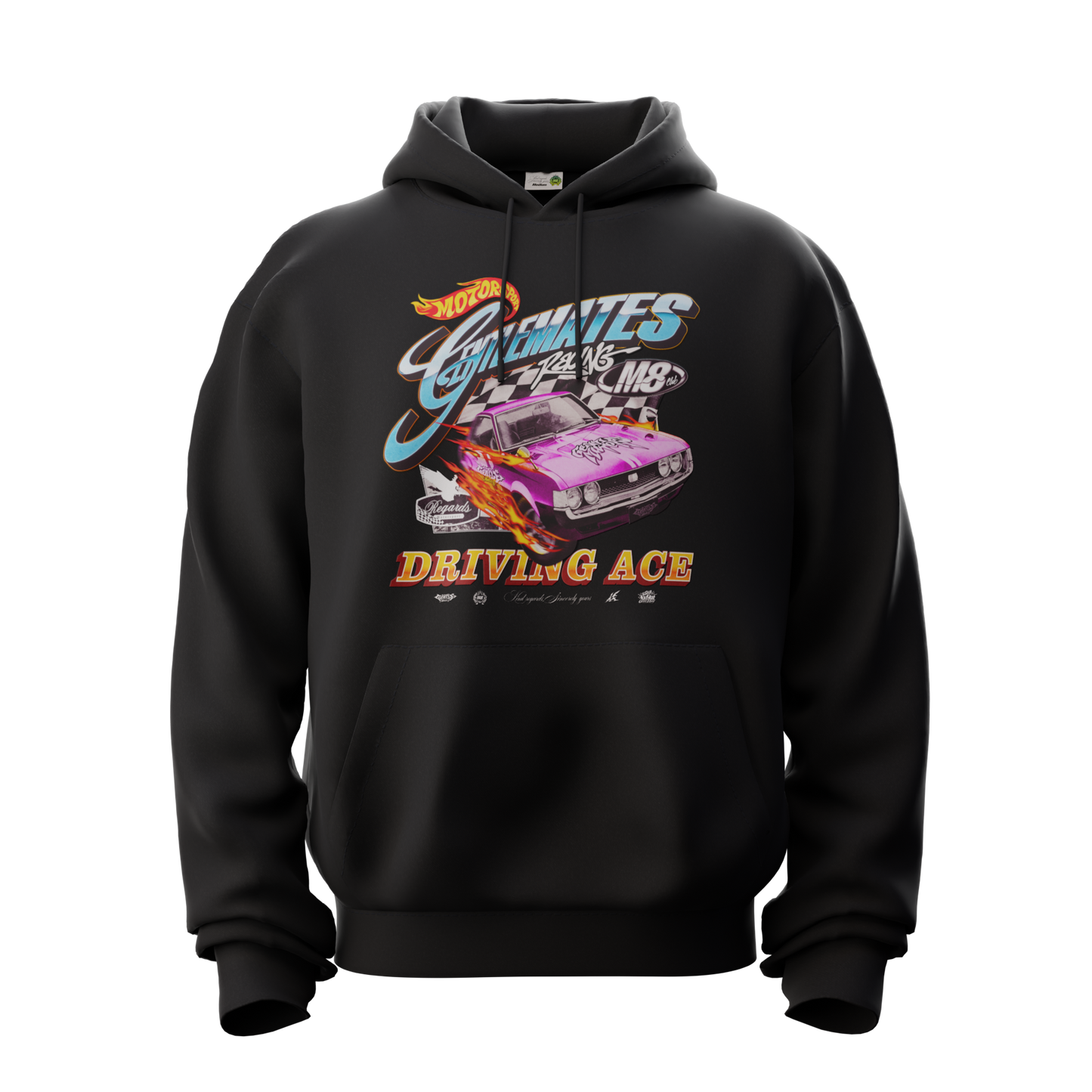 Hoodie Gentle Mates Racing noir