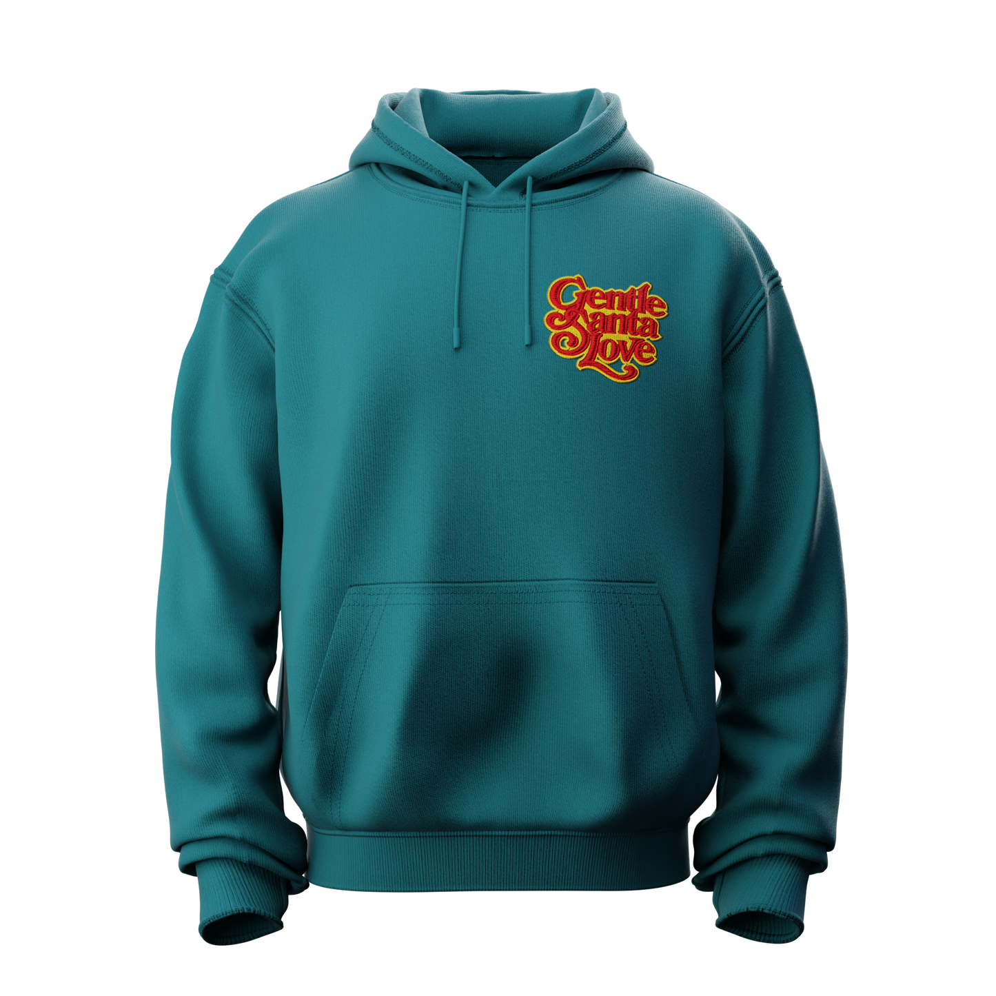 Hoodie Gentle Santa Love vert