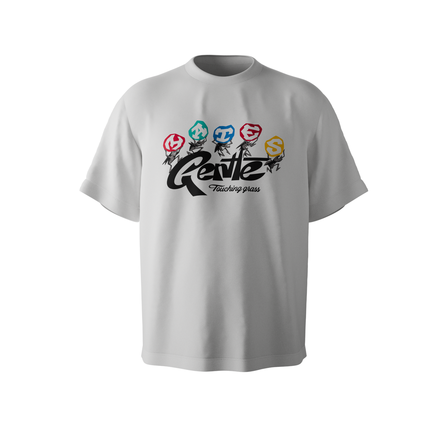 T-shirt Touching Grass blanc